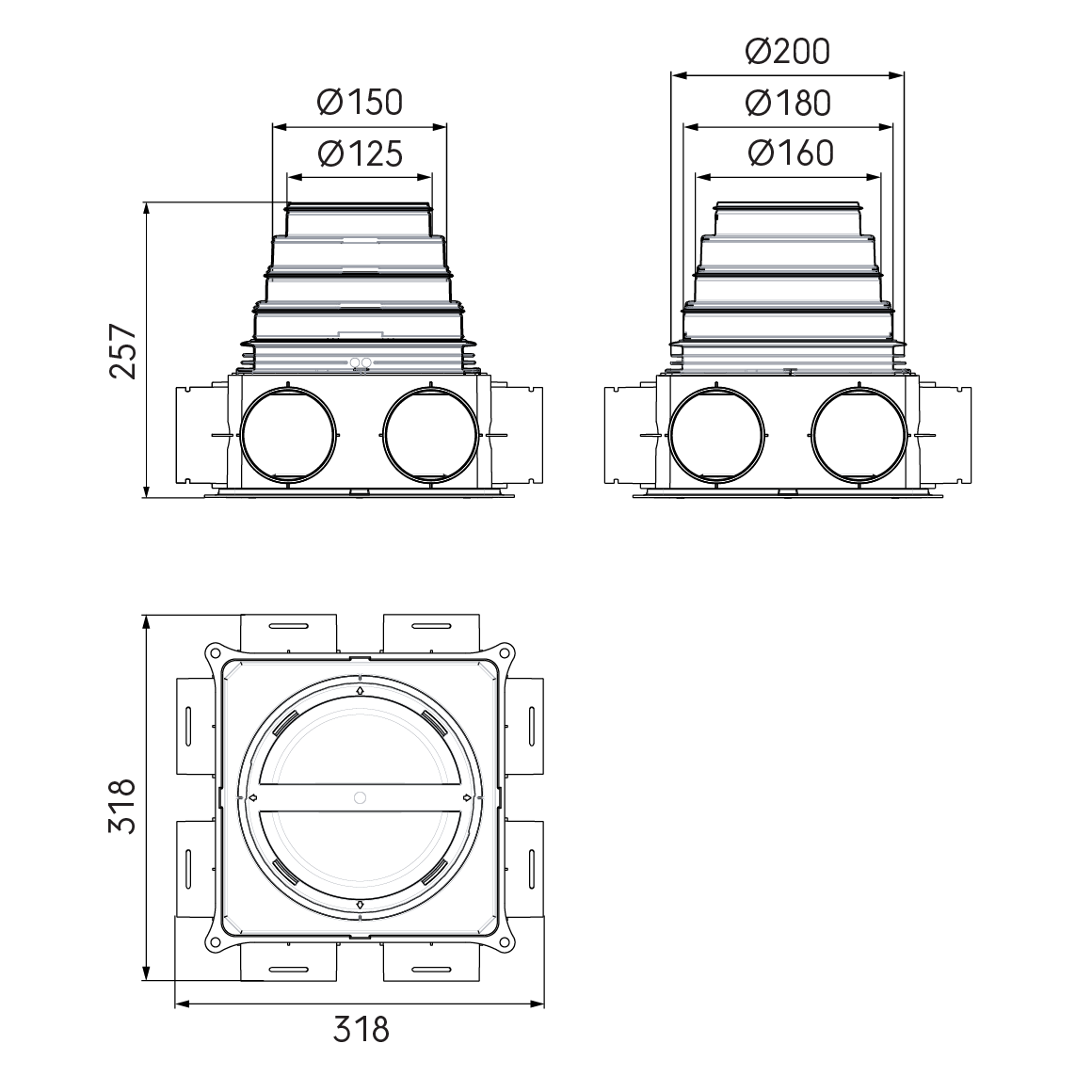 Technical drawing of a cylindrical component with dimensions