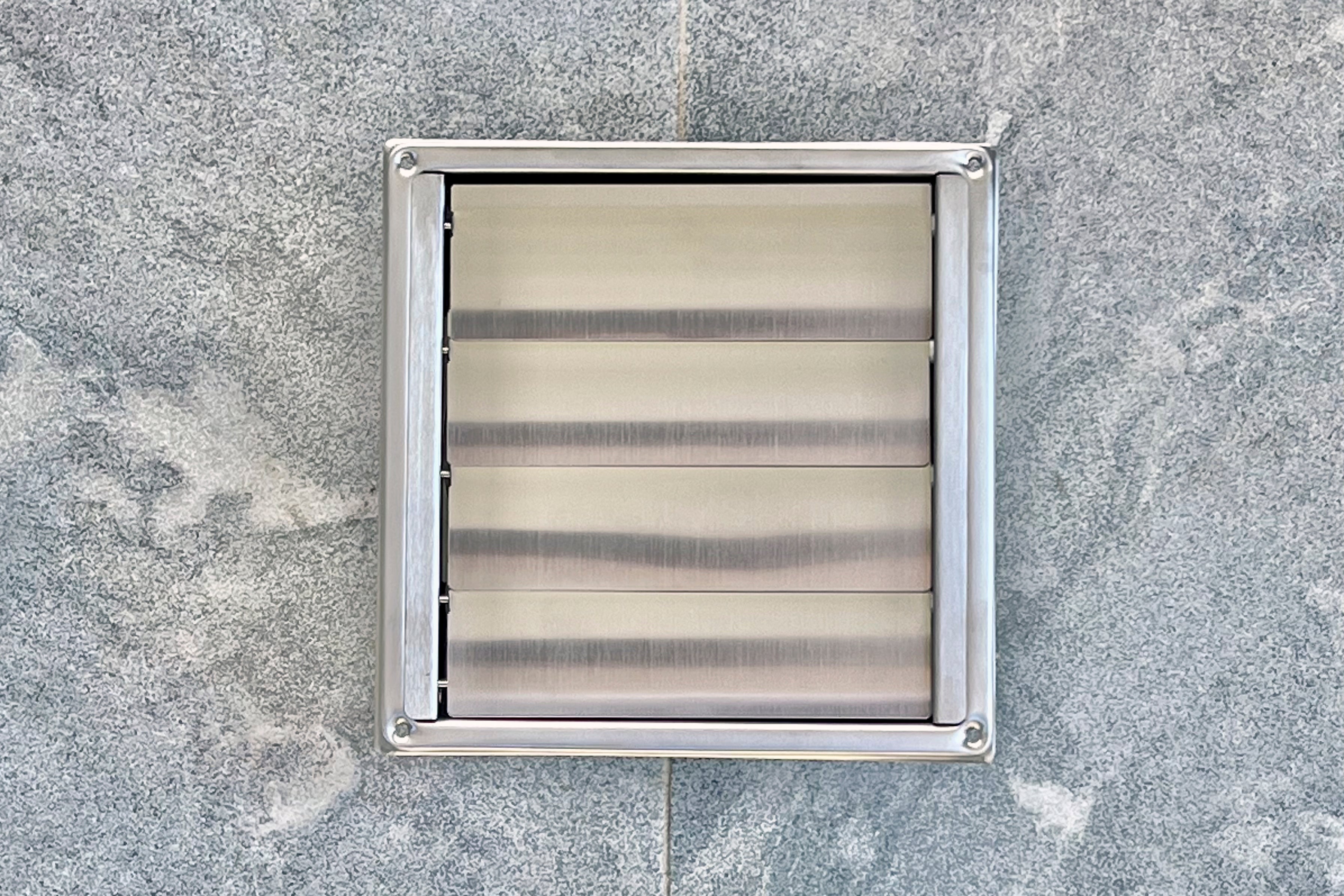 125mm Bush Fire Rated Stainless Steel Gravity Louvre Vent (316 Marine Grade) (BAL-40 / BAL-FZ)