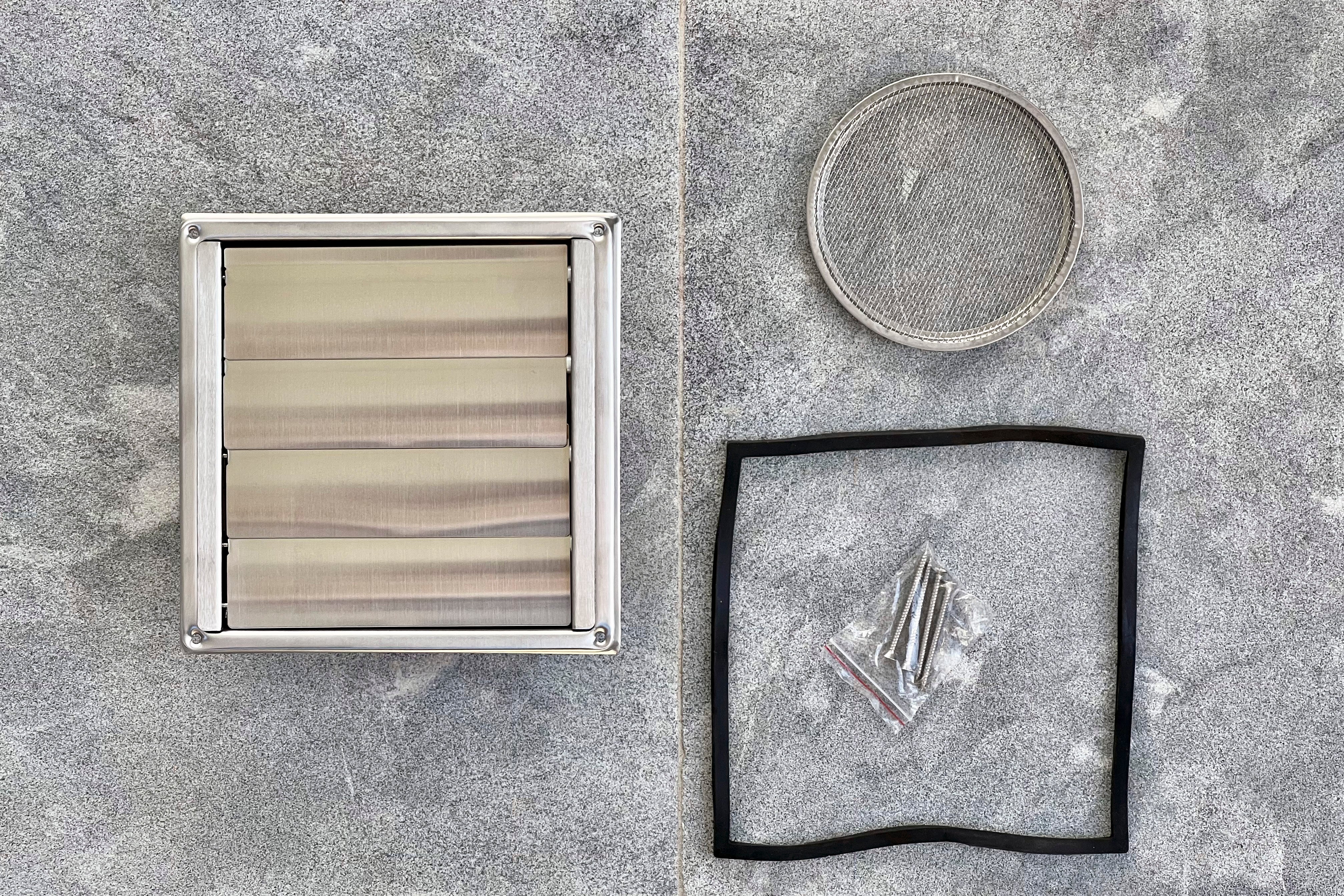 125mm Bush Fire Rated Stainless Steel Gravity Louvre Vent (316 Marine Grade) (BAL-40 / BAL-FZ)