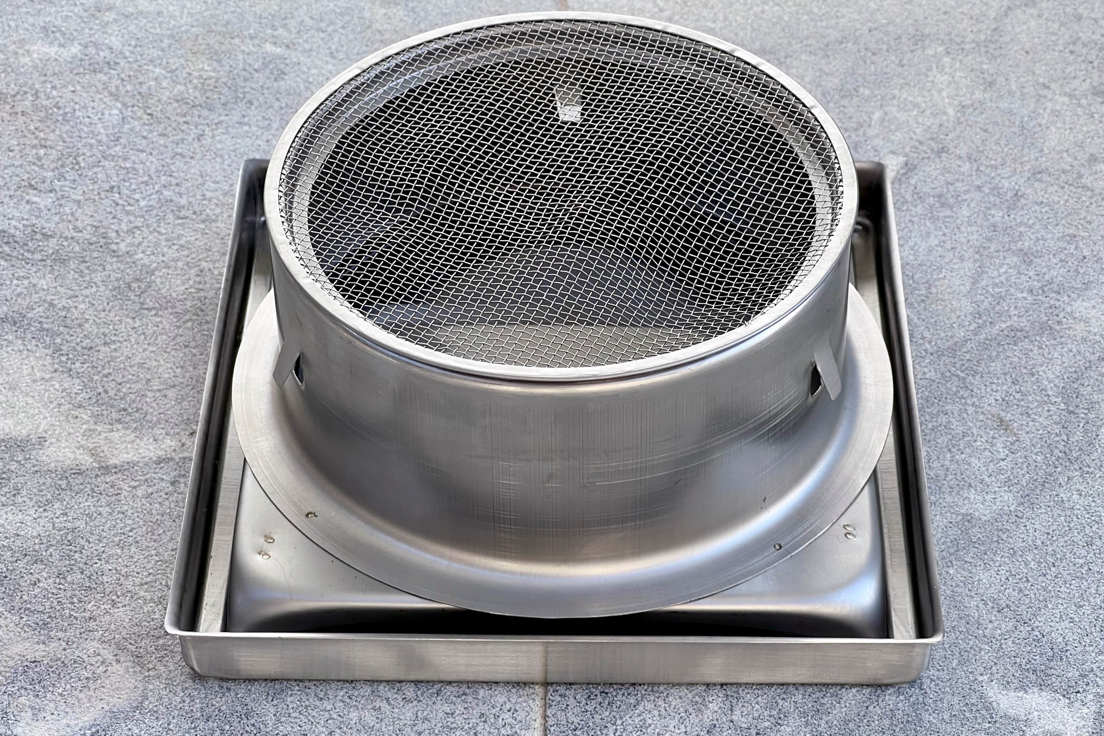 150mm Bush Fire Rated Stainless Steel Gravity Louvre Vent (316 Marine Grade) (BAL-40 / BAL-FZ)