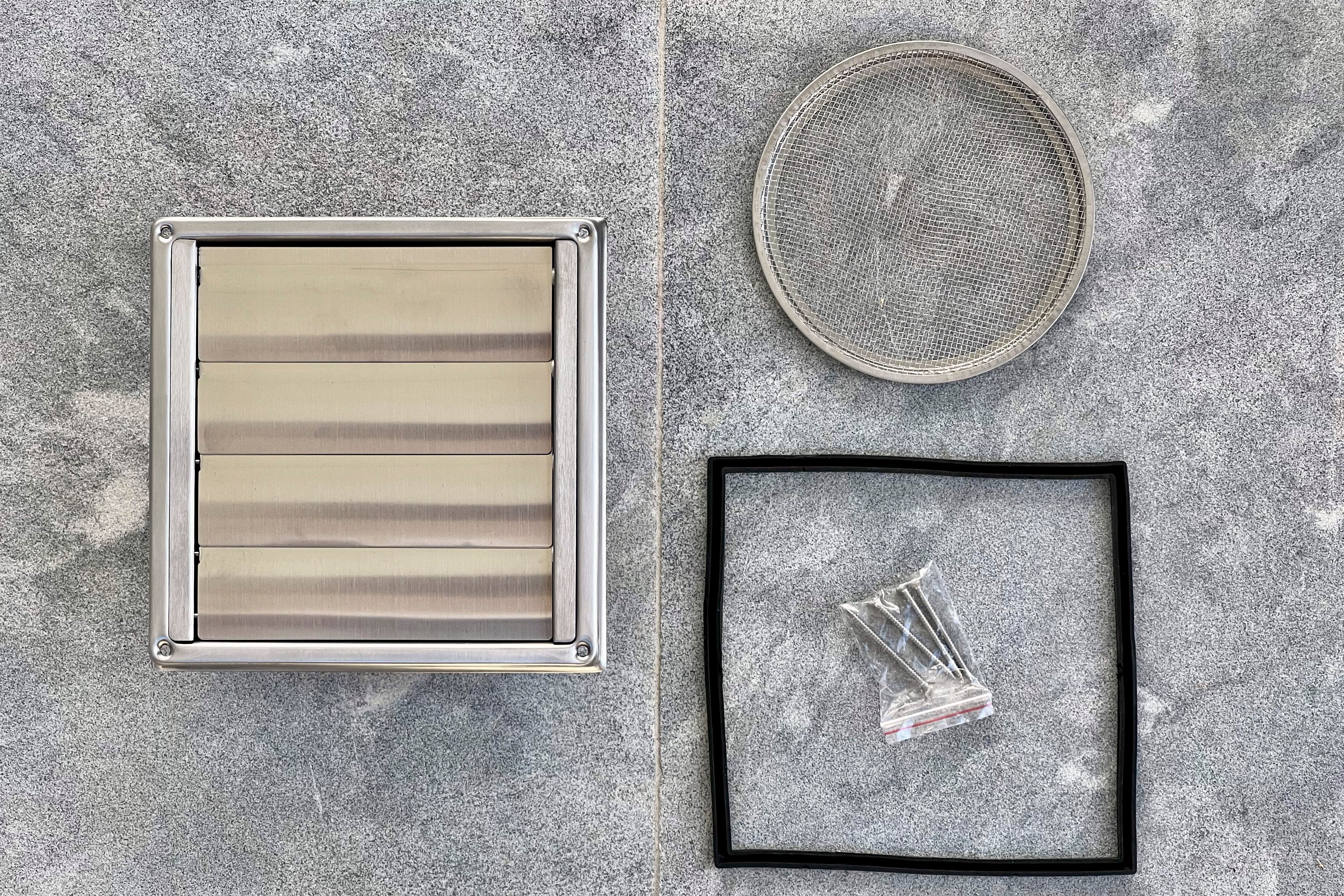 150mm Bush Fire Rated Stainless Steel Gravity Louvre Vent (316 Marine Grade) (BAL-40 / BAL-FZ)