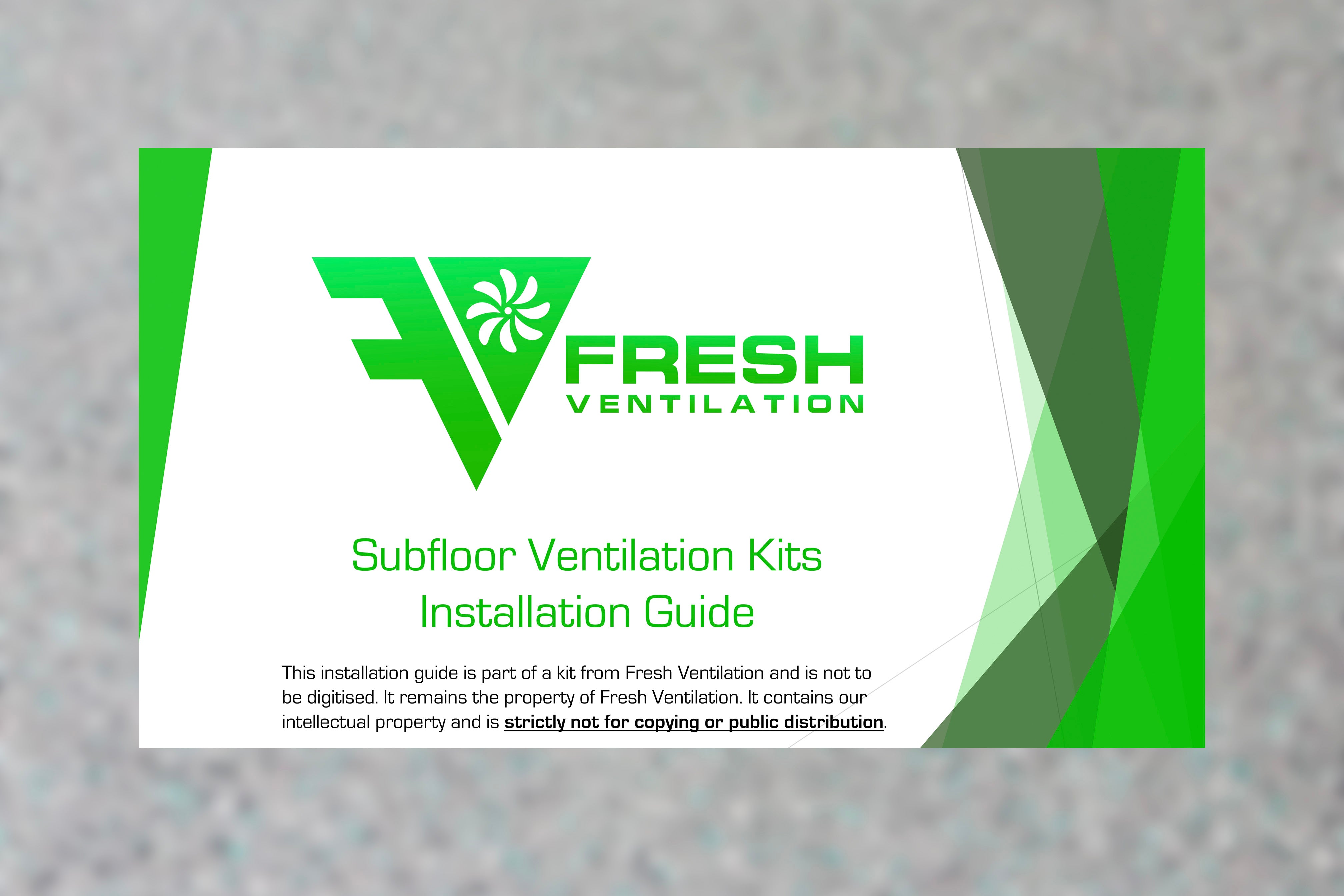 3 Fan Subfloor Ventilation Kit (AC Motors) - Suitable for Areas Up to 405m3