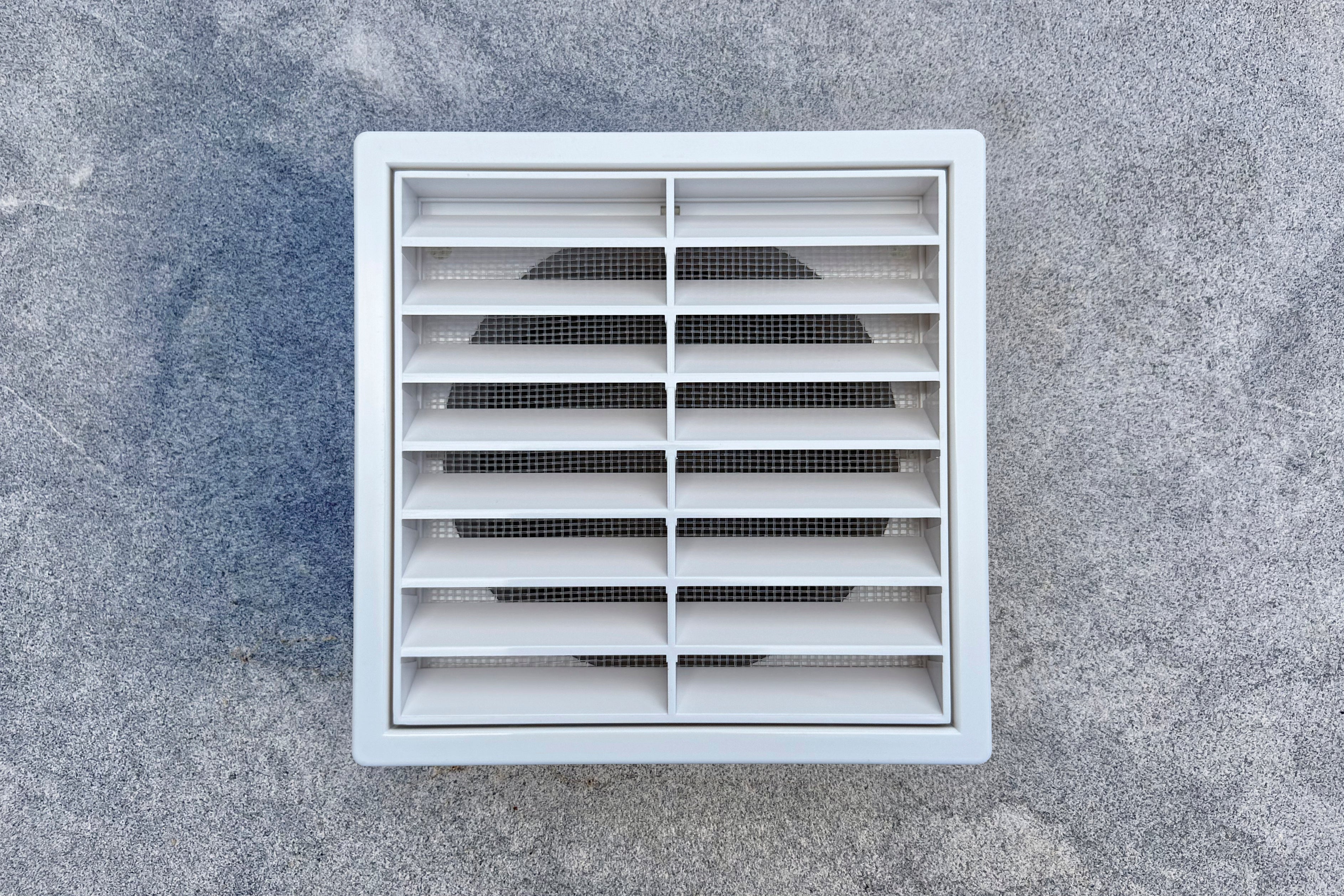 100mm White Plastic Louvre Grille