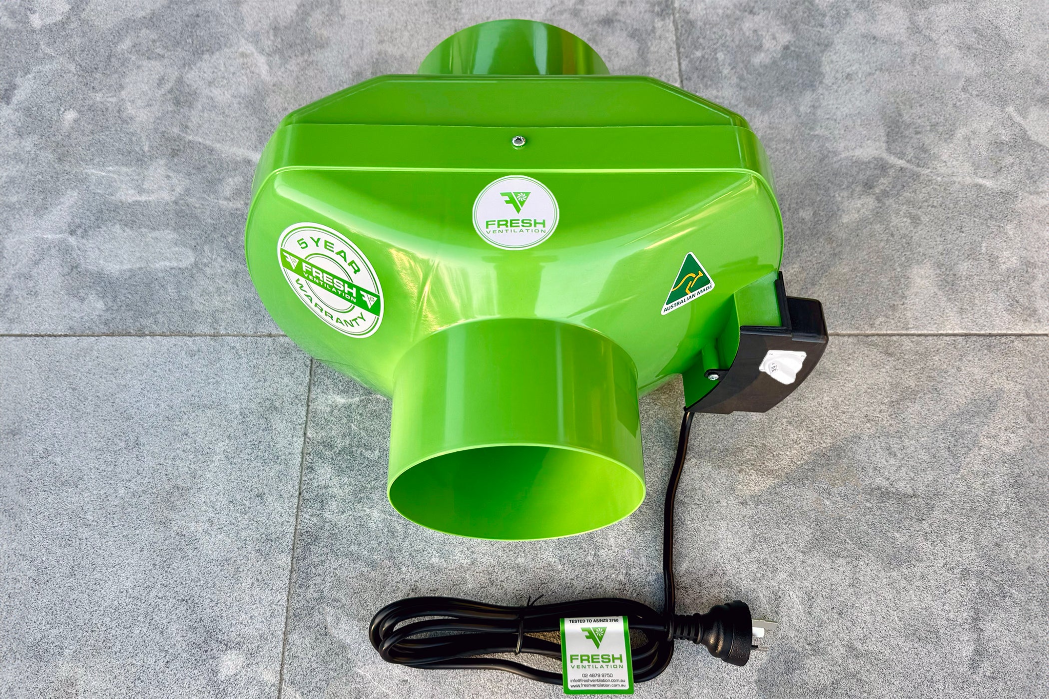 150mm Low Profile Centrifugal Inline Fan (ebm-papst Three Speed R2E190 AC Motor)