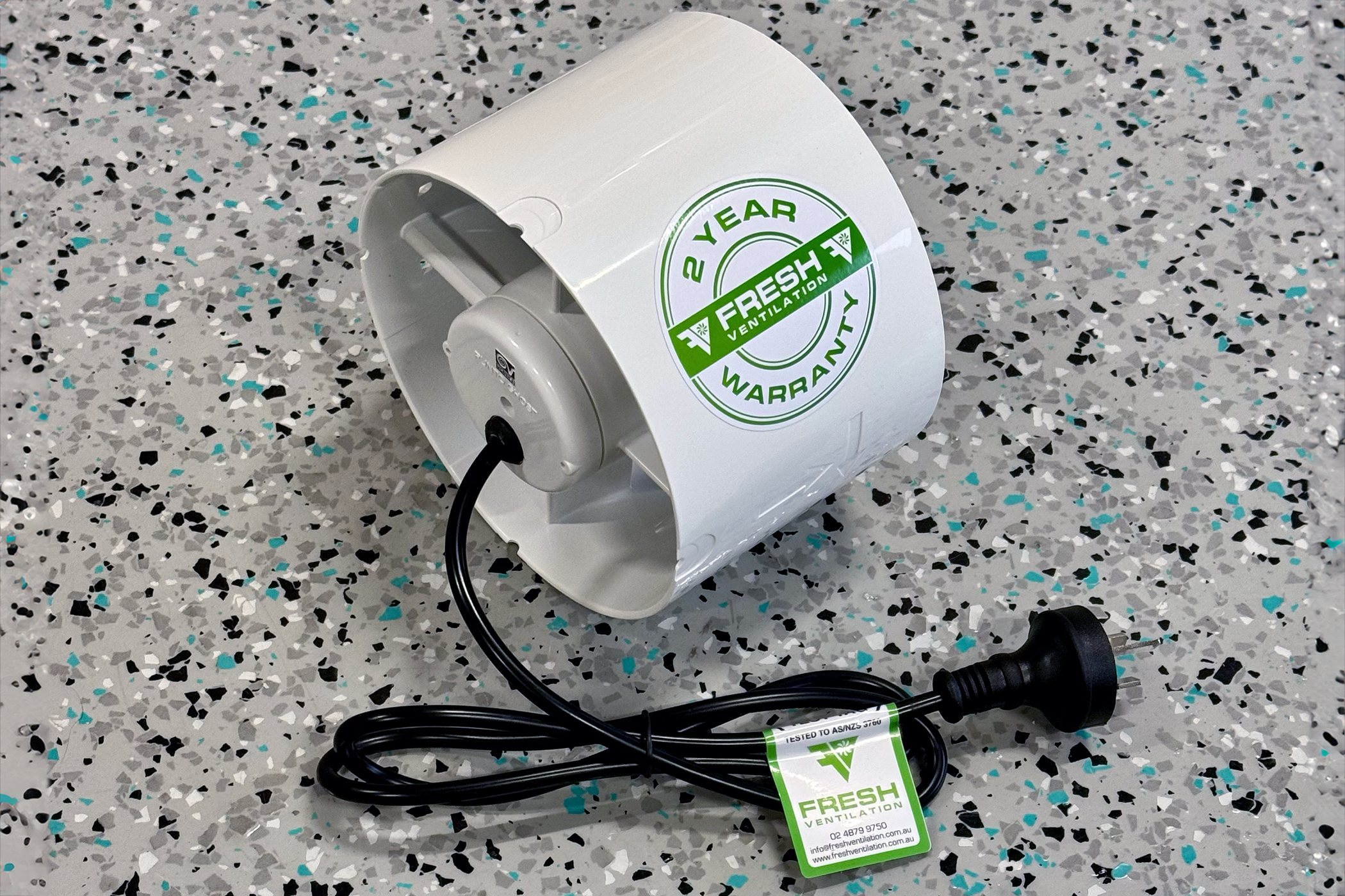 Australian Plug and Lead Installed on a Fan (Including Test and Tag)