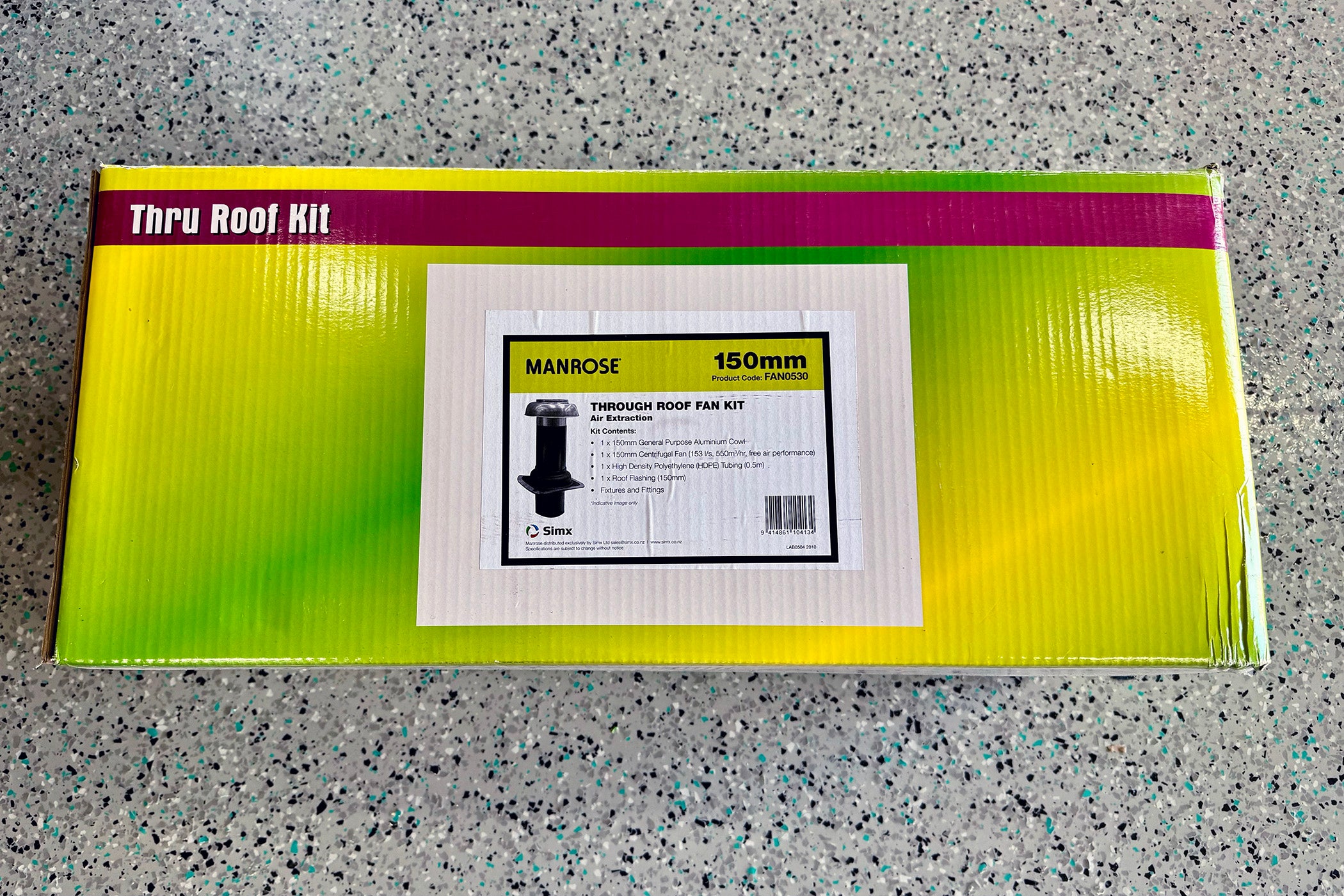 150mm Through Roof Centrifugal Fan Kit (AC Motor)