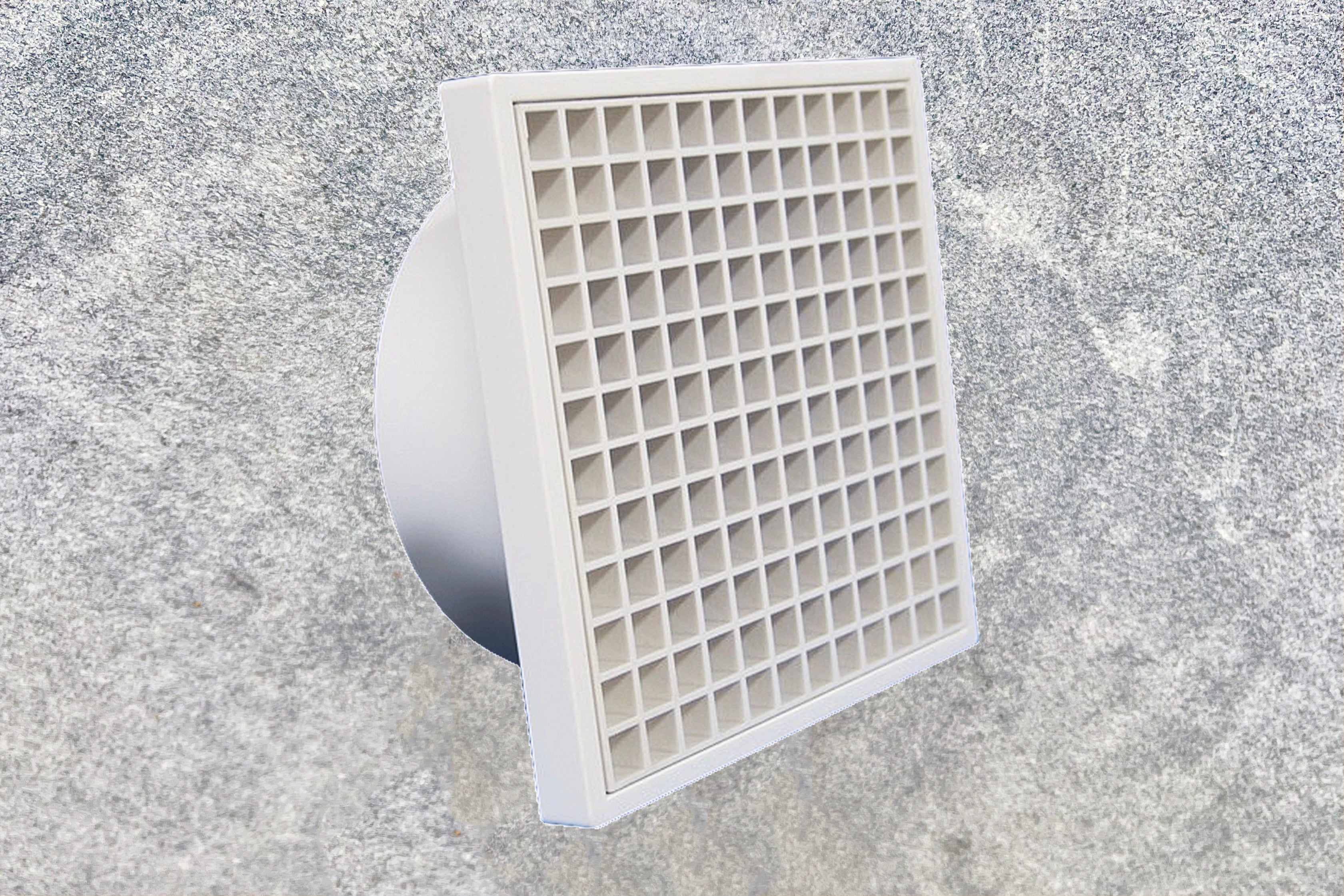 150mm White Plastic Egg Crate Grille