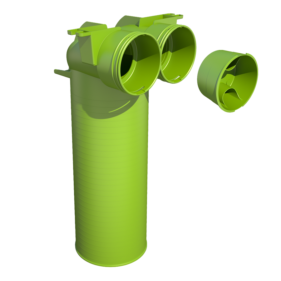 Air Excellent 2 x AE48C Valve Adaptor 125mm 90°