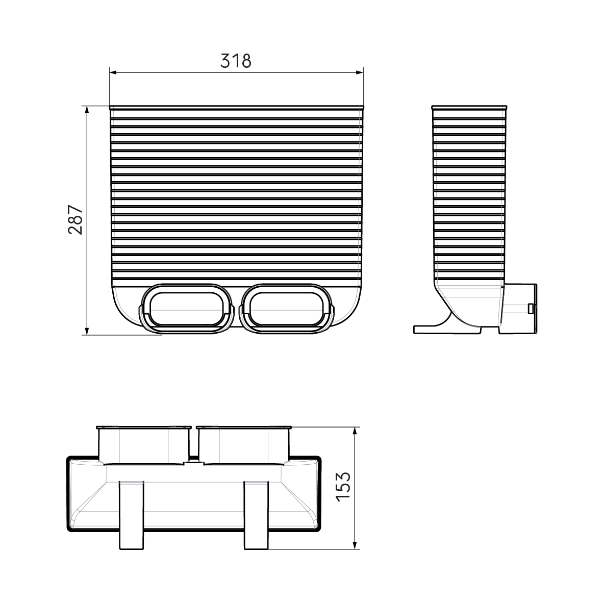 Air Excellent 2 x AE35SC Floor Grille Adaptor