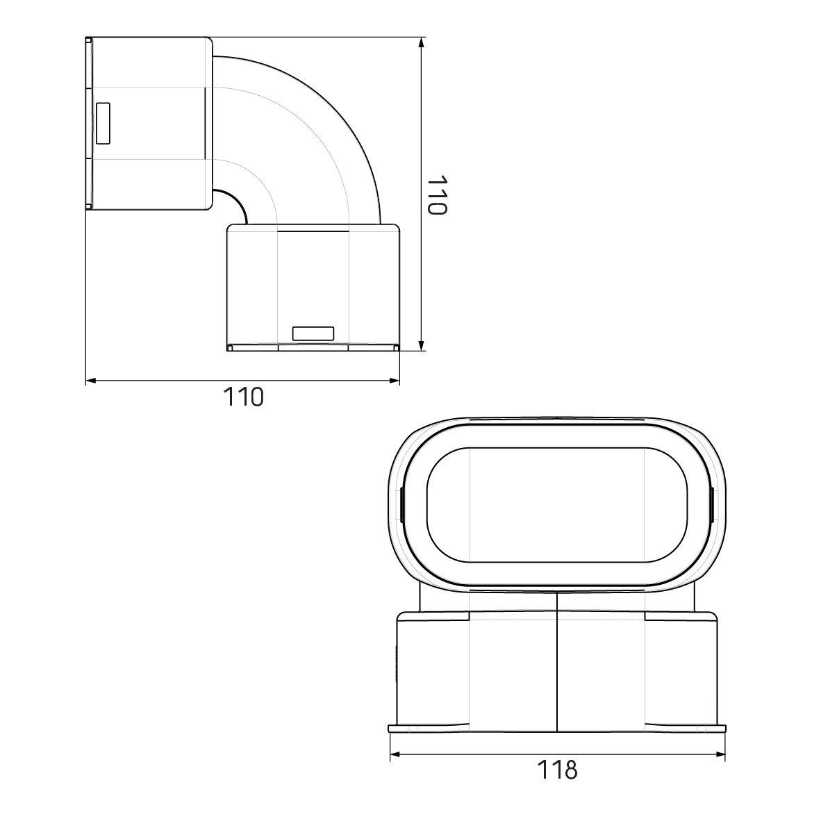 Air Excellent AE35SC Vertical Bend 90° Kit