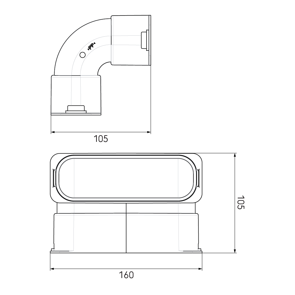 Air Excellent AE45SC Vertical Bend 90° Kit