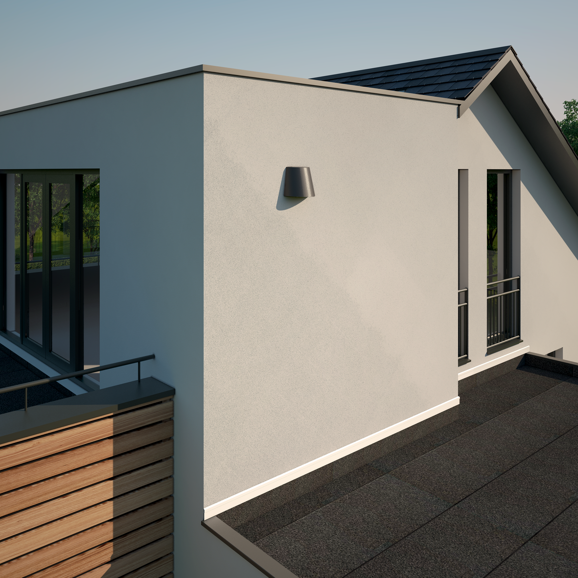 Contego Wall Terminal 200mm Black Grey