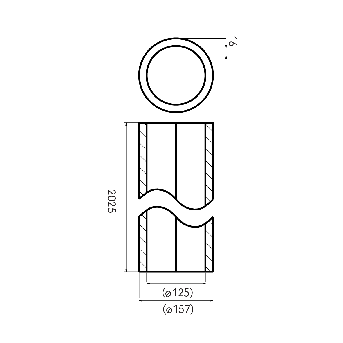 Aerfoam Duct 125 x 2000mm