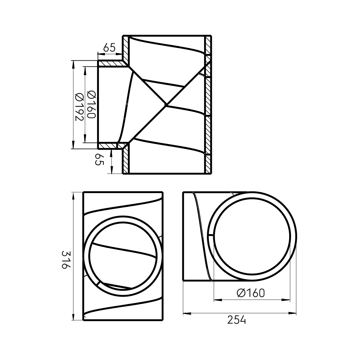 Aerfoam 160 T-Piece