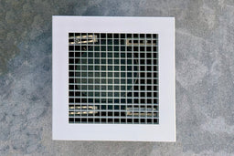 150mm White Metal Egg-crate Grille (240mm Face)