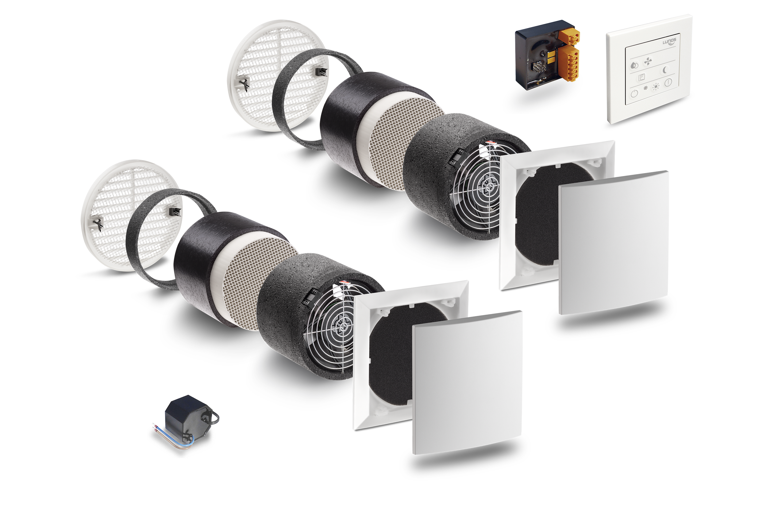 LUNOS e²60 Decentralised ERV Systems