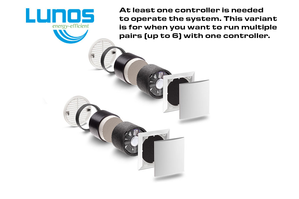LUNOS e²60 Mono/Duo Decentralised Energy Recovery Ventilation Systems