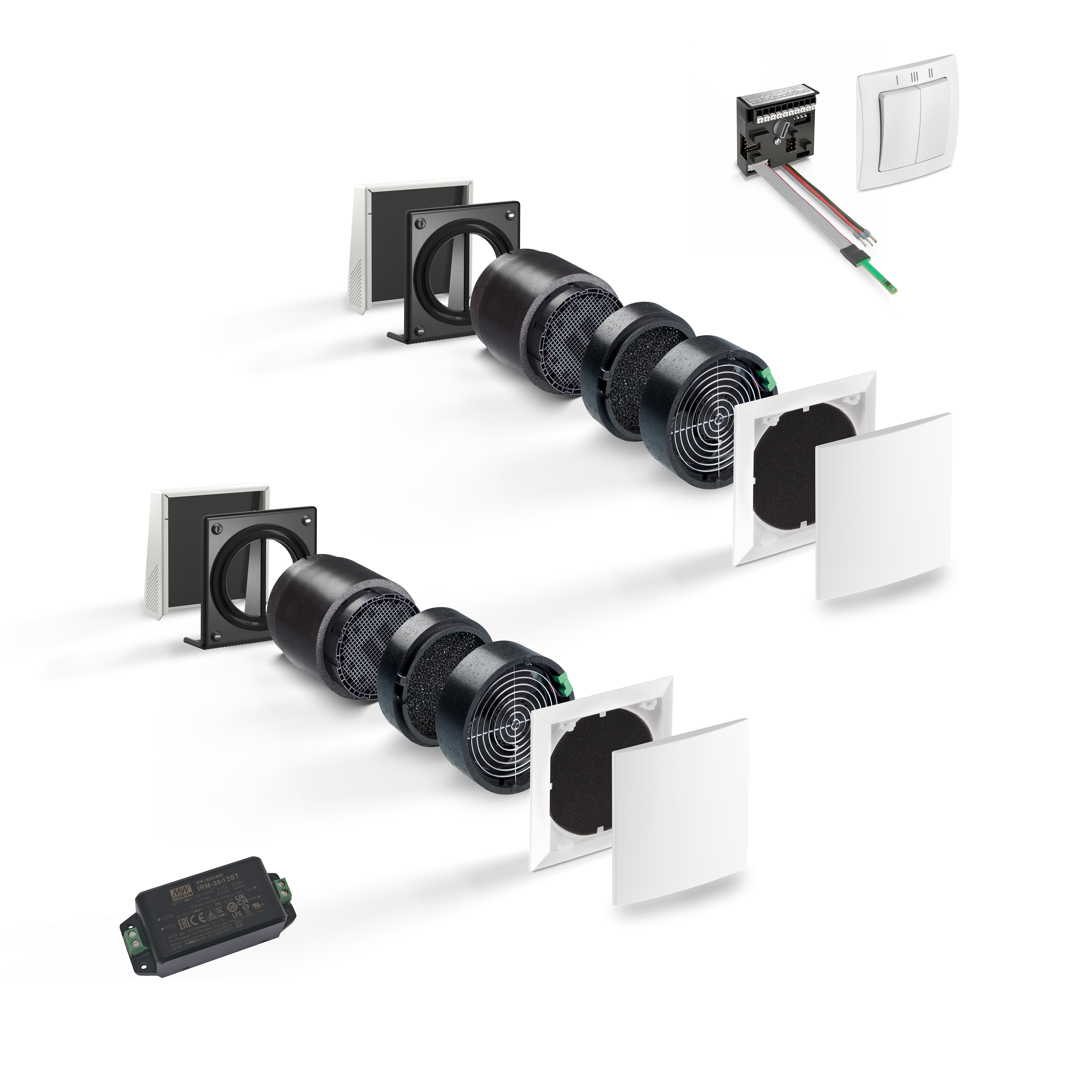 LUNOS e²60 Decentralised ERV Systems