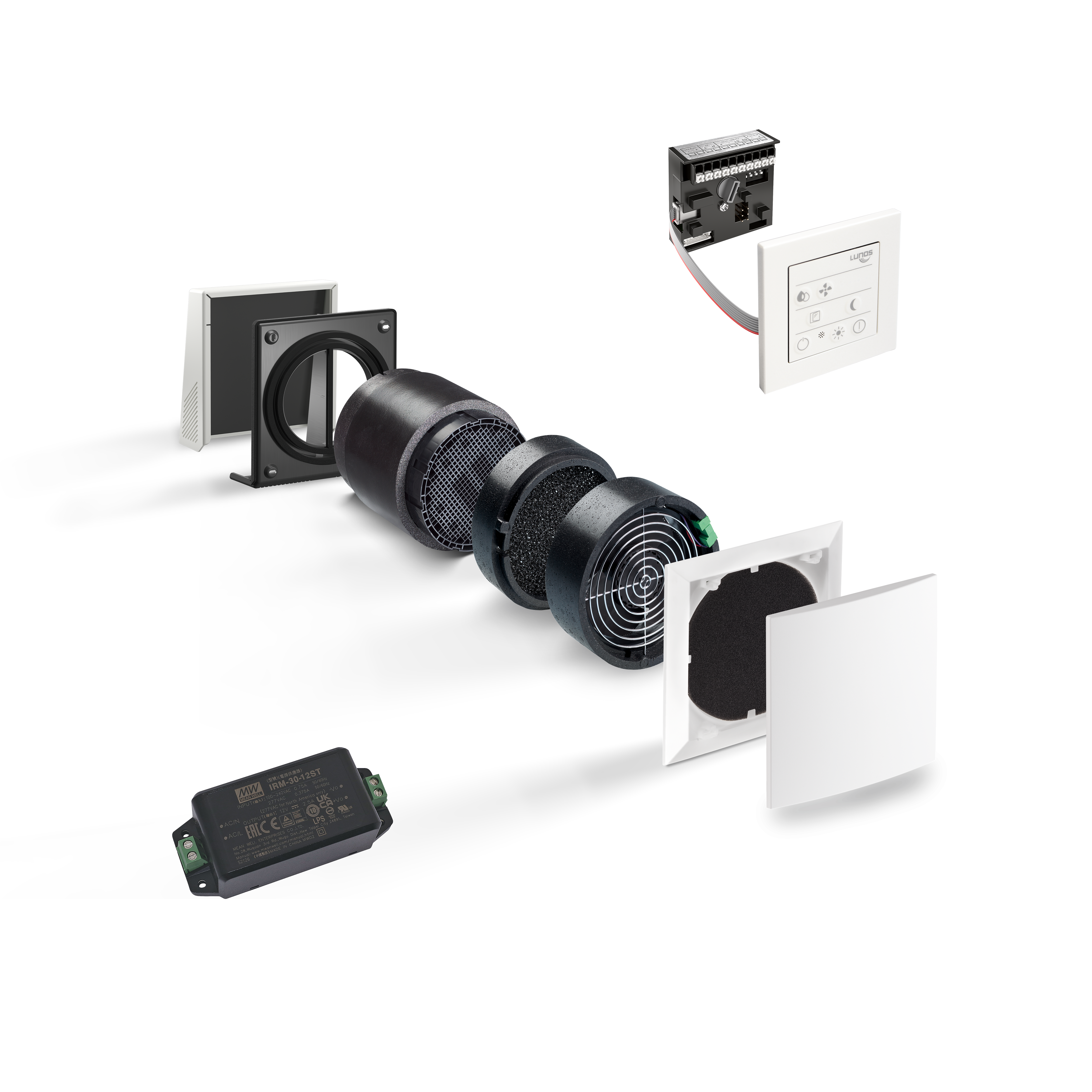 LUNOS e²60 Decentralised ERV Systems