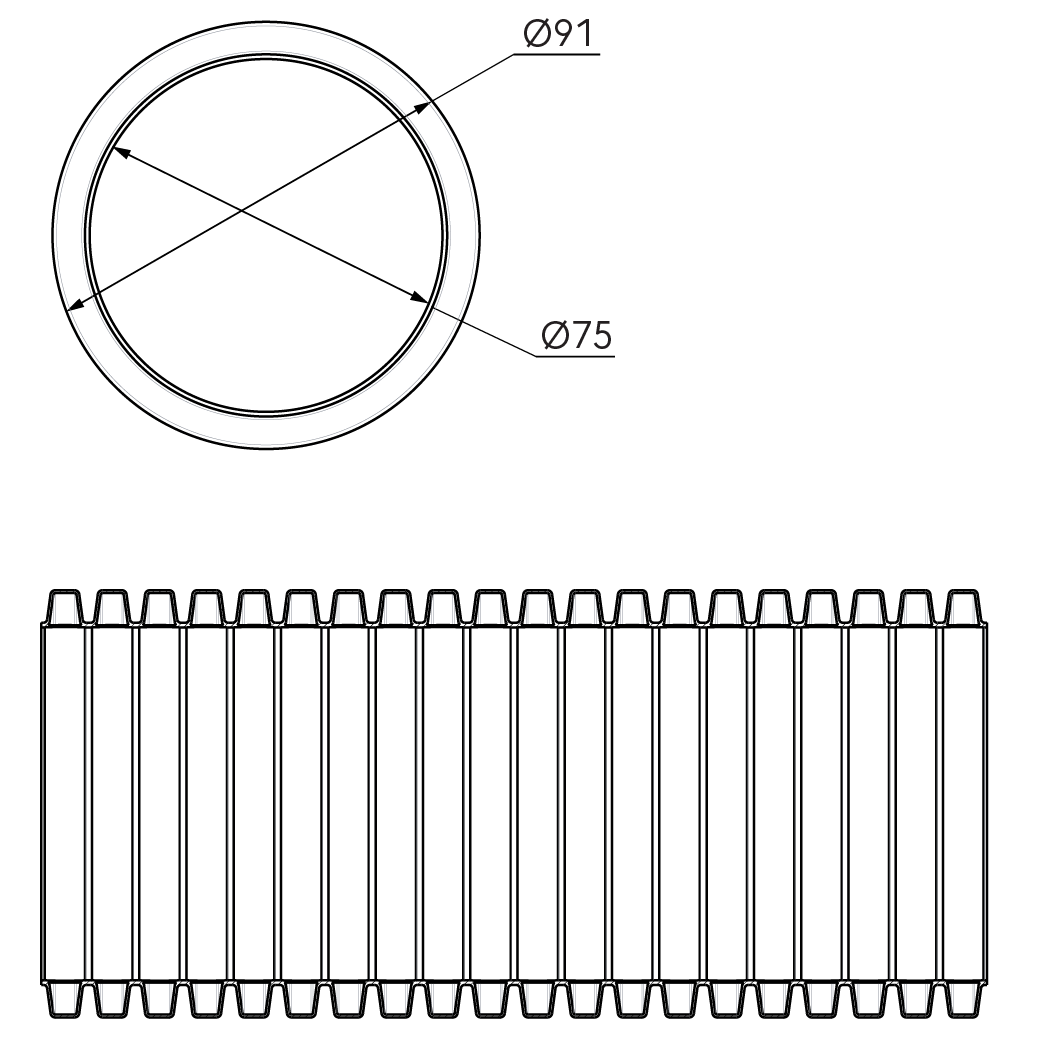 Air Excellent AE48C Semi-Rigid Duct Anti-Microbial & Anti-Static 50m