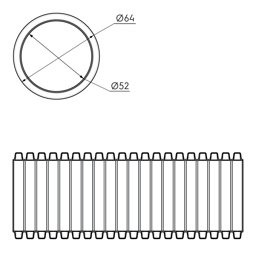 Air Excellent AE23C Semi-Rigid Duct 50m