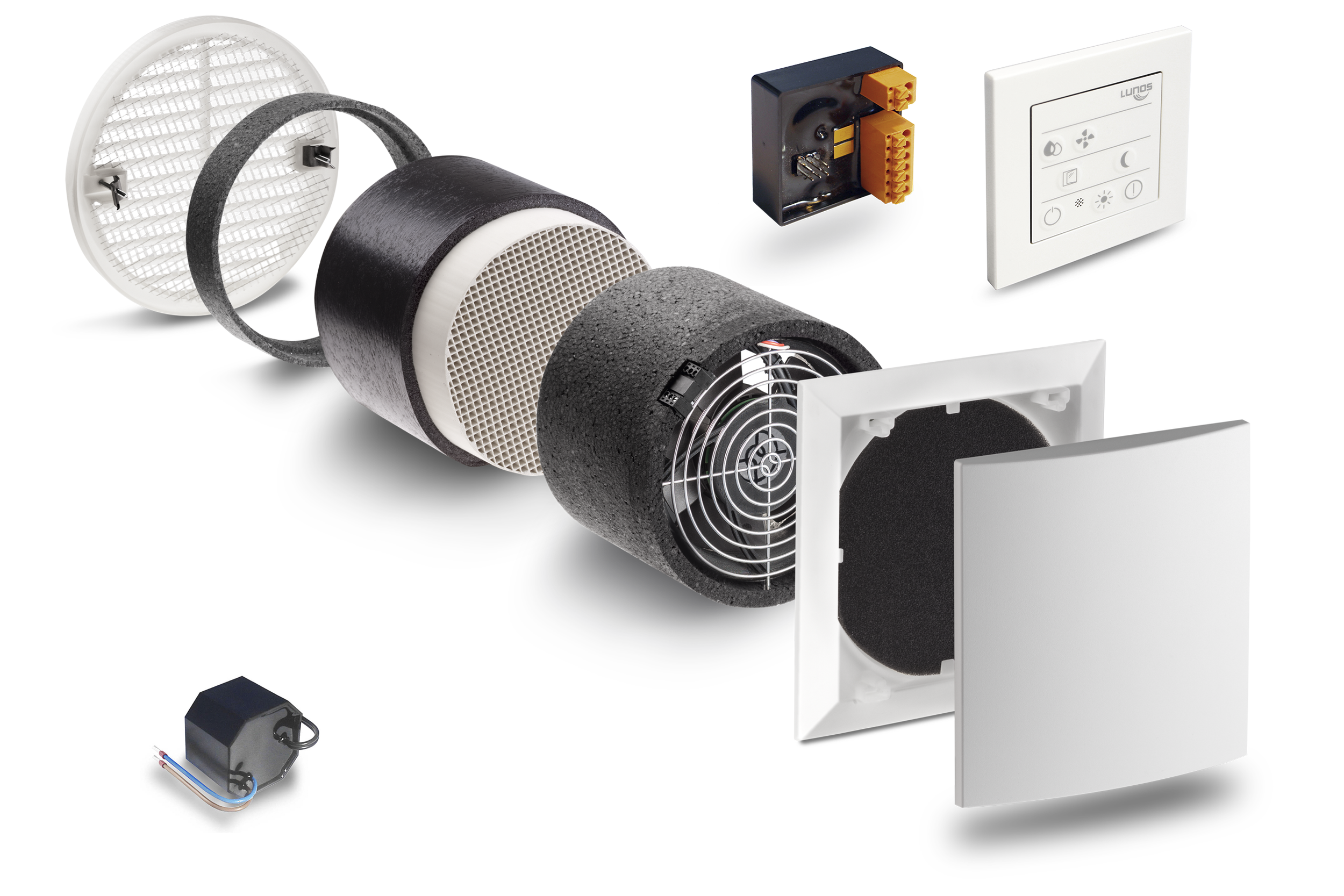 LUNOS e²60 Decentralised ERV Systems